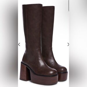 Delia’s By Dolls Kill Vintage Soul Knee High Boots - Chocolate